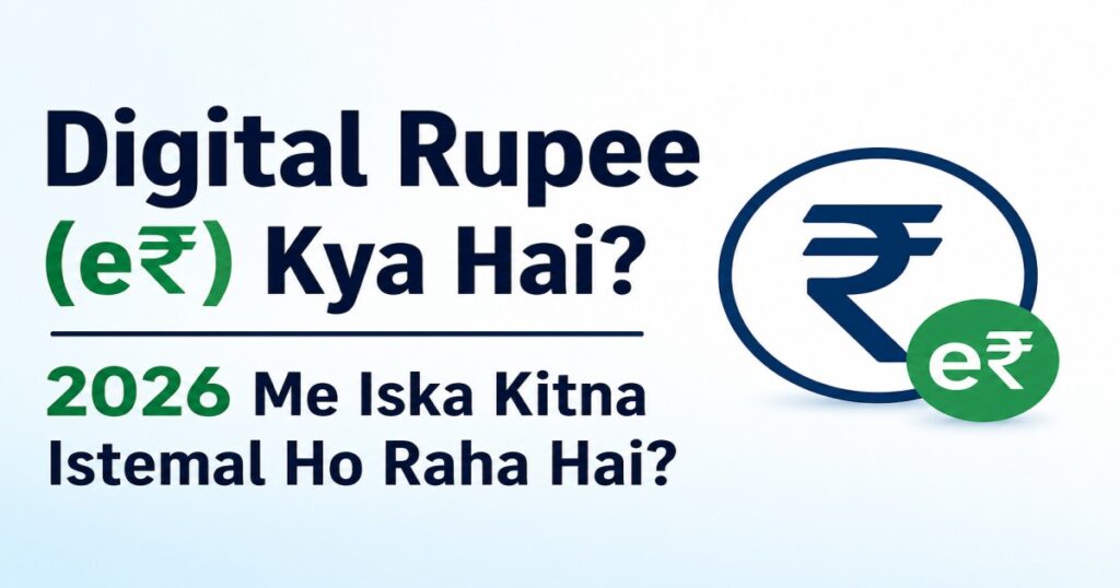 Digital Rupee (e₹) Kya Hai? 2026 Me Iska Kitna Istemal Ho Raha Hai?