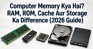 Computer memory RAM ROM cache HDD aur SSD ka difference