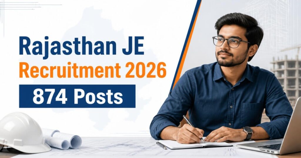 Rajasthan JE Recruitment 2026 - 874 Junior Engineer posts