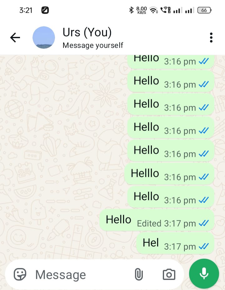Edit a message after sending